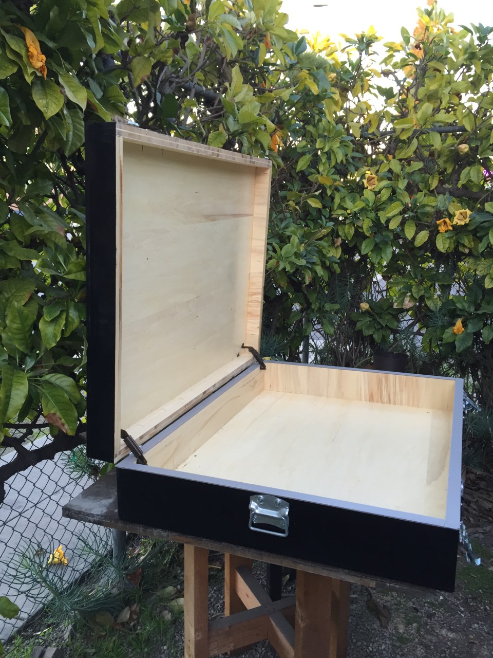 Reclaimed storage container.